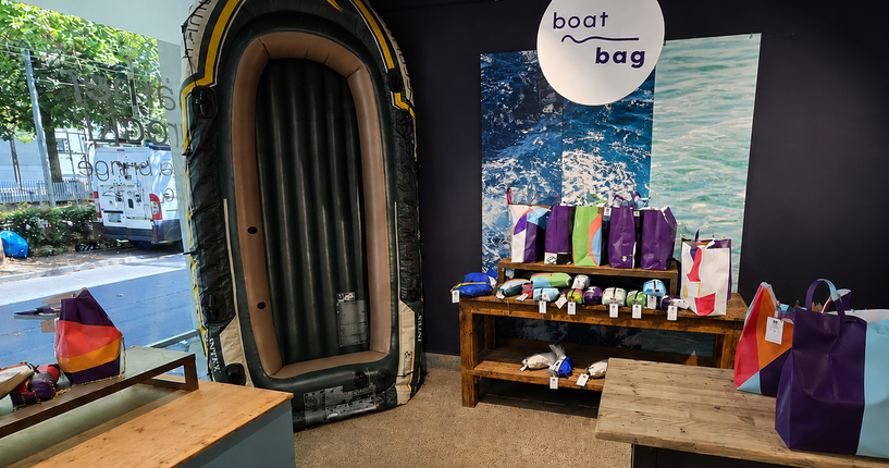 Boat2Bag verkauft Produkte bei der Bärner Brocki