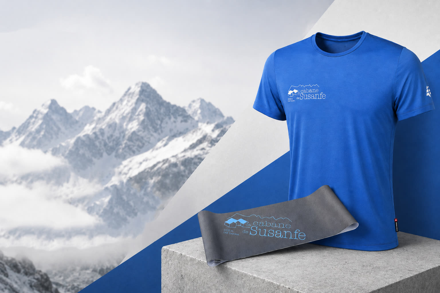 Personalisiertes T-Shirt und Stirnband für die Cabane de Susanfe